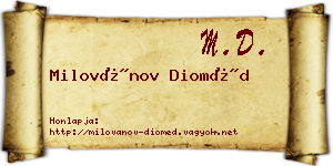 Milovánov Dioméd névjegykártya